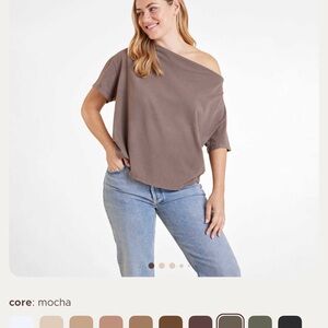 Nuuds Mocha off the Shoulder Tee xxl